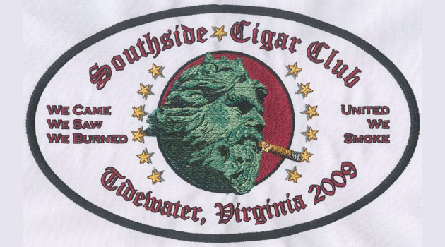 Embroidery Digitizing design for Southside Cigar Club preivew