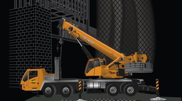 Vector Artwork for Streamline Crane Services 