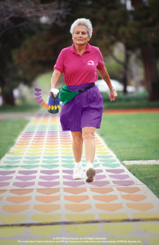 Woman Walking with a Fanny Pack which is an Effective Promotional Product