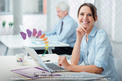 Woman at Work Happy in Good Atmosphere